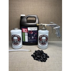 Gal NH Oil Undercoating, Pro Undercoating Gun, Straight Wand, 2 White Quart Bottles, 50 Plugs