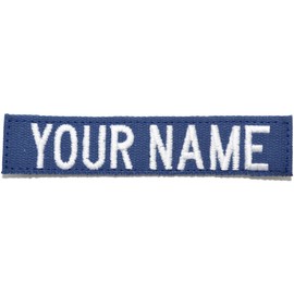 Custom Nylon/Cotton Webbing Name Tape with Hook Fastener - Blue