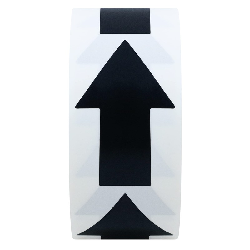 Hybsk Black Arrows Stickers Total 500 Stickers Per Roll (Black)