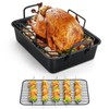 TeamFar Roasting Pan, 14” Nonstick Deep Lasagna Brownie Turkey Pan