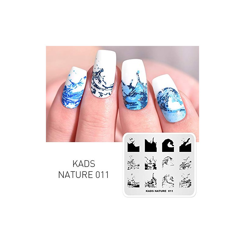 KADS Nail Stamp Nail Stamping Plate Natural Nail Stencil Nail