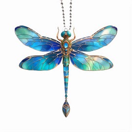 Dragonfly Decor, Cute Dragonfly Keychain for Backpack Bag Purse Charms for Handbags, Sun Catchers Indoor Stained Glass Window, Dragonfly Gifts for Women
