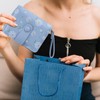 Farcauo Cute Blue Wallet for Women Small Travel Coin Purse