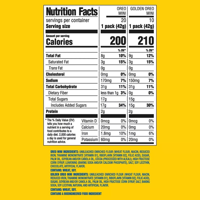 OREO Mini Mix Variety Pack Sandwich Cookies, 1.5 oz., 30