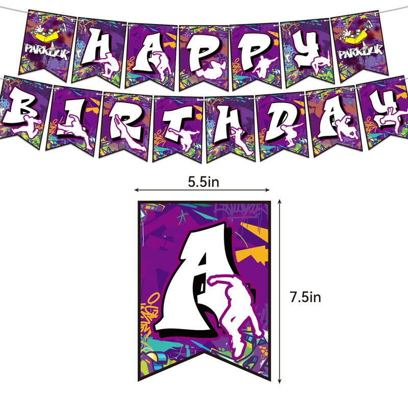 LFCFDX Parkour, decorazioni per feste di compleanno, accessori per feste