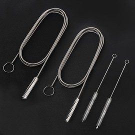 HYJJRYP Long Drain Brush, Flexible Pipe Cleaning Brush, Fridge Cleaning Tool for Cleaning Feeding Tube, Siphon Hose, Sunroof Drain, Refrigerator Drain, Filters and 2 PCS Tube Brushes (White)