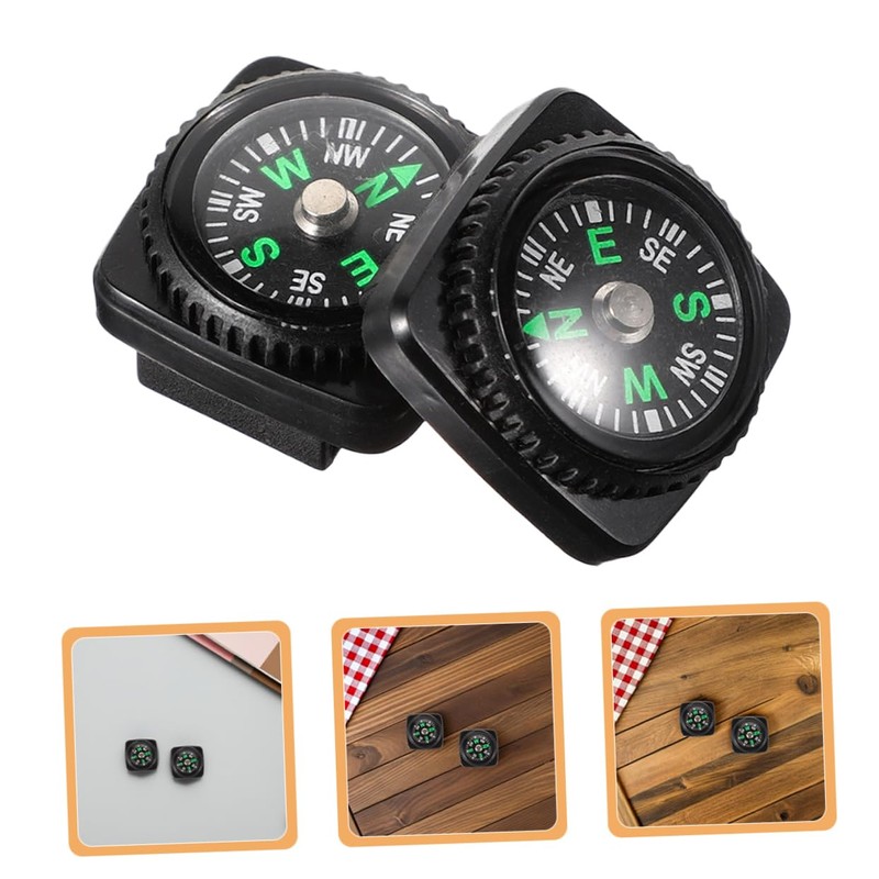 Kisangel 25pcs Portable Survival Compass with Watch Strap Mini Wrist