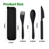 Travel Utensils with Case, 2 Sets Reusable Utensils Set with