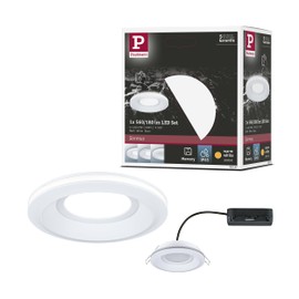 Paulmann 92247 LED Einbauleuchte Sormus IP65 rund 100mm 4,8/1,5W 560lm / 180lm 230V 3000K Weiß