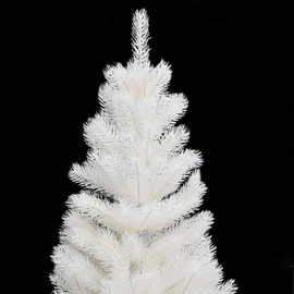 vidaXL 3ft White Artificial Christmas Tree with Pot, Lifelike PE Needles, Weather and Water Resistant, Indoor and Outdoor, Reusable and Economical