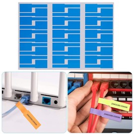 Aswalling 480Pcs Cable Labels Colorful Waterproof Cord Labels Stickers Tear Flexible Works Cord Identification Labels