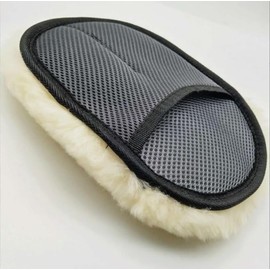 ASEANAO Wool Car Wash Gloves,High Density Car Wash Wool Glove Microfiber Wool Soft Automotive Car Washing Cleaning Glove (Single Side)