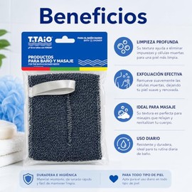 Esponja Rigida Ergonomica Baño Taio Limpieza Corporal