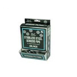 Double Cross Stainless Steel Screens Pipe 5ct Wallet Pack Silver 5 Packs of 100 Screens Filters