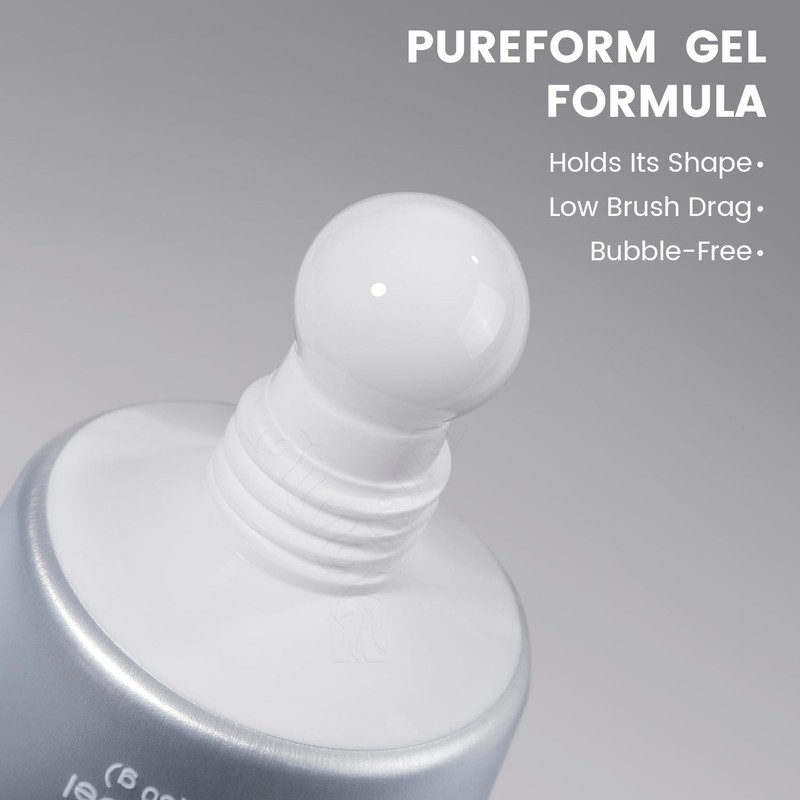 YOKEFELLOW Pureform Poly Nail Gel 50g, HEMA & TPO Free,Milky