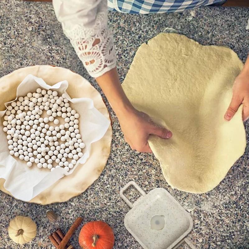 PLANTIONAL Pie Weights - 1.5 LB Ceramic Stoneware Beans in