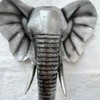 Darthome Ltd Silver Elephant Head Bust Wall Mounted Home Statue