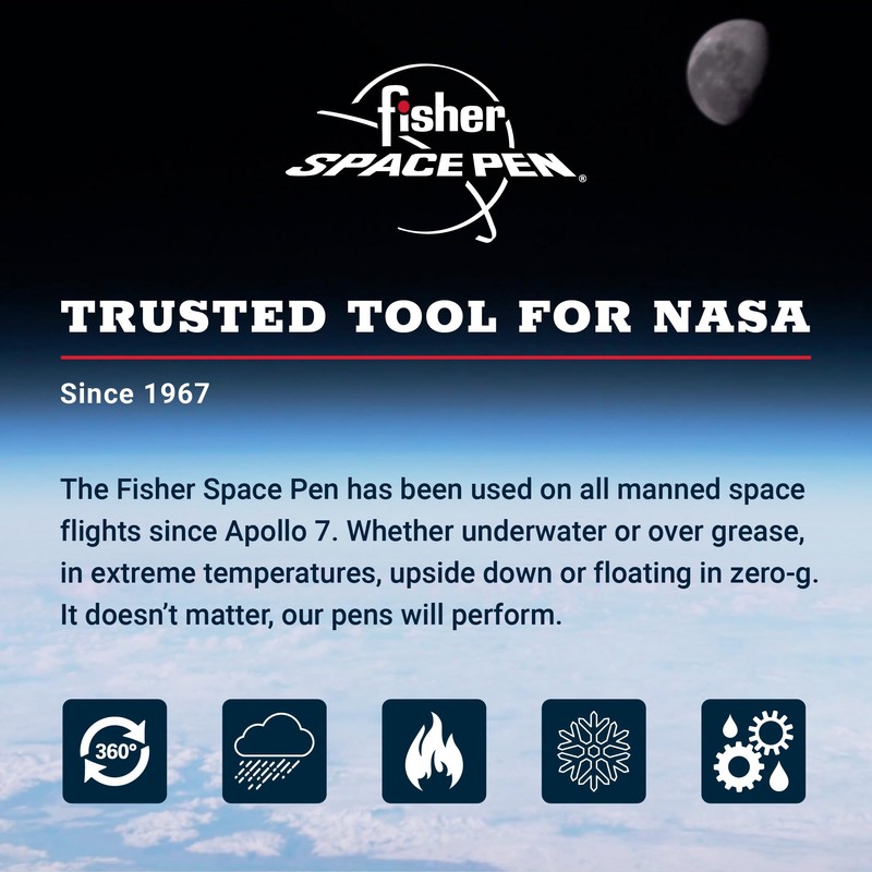 FISHER FISHER Space Pen Bullet Pen, Ballpoint, Tungsten, Cerakote Finish,
