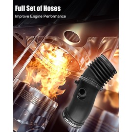 Air Cleaner Inlet Duct and Outlet Tube Set Fit for Ford F-250 F-350 Super Duty Excursion 6.0L Powerstroke 2003-2005, Intake Hose Replace 3C3Z-9C623-AA 3C3Z9C623AA