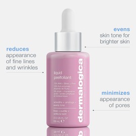 Dermalogica Dermalogica Liquid Peelfoliant with Glycolic Acid, Face Exfoliator Peel with AHA BHA PHA, Smooths Fine Lines and Wrinkles, Unclogs Pores, and Improve Skin Tone - 2 fl oz