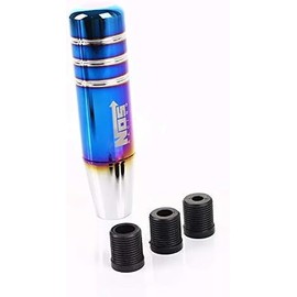 Universal Shift Knob NOS Shift Knob Shift Lever 5.1 inches (130 mm) with Various Attachments MT AT Car Auto Light Tiger Car Universal Custom Titanium Color Aluminum