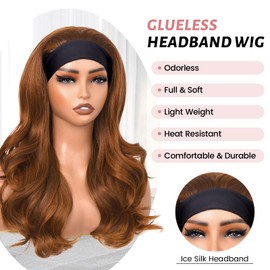 Emistar Wavy Headband Wigs for Black Women (430HL350, 20 Inch)