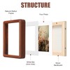 Wenqik 2 Pcs Walnut Wood Picture Frames, Standing Desk Photo