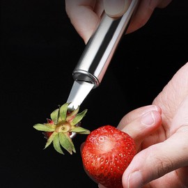 Stainless Steel Strawberry Huller and Tomato Stem Corer Tool,Portable Fruit Stalks Remover,Multi-Function,Vegetable and Fruit Practical Kitchen Tool(2 pcs)