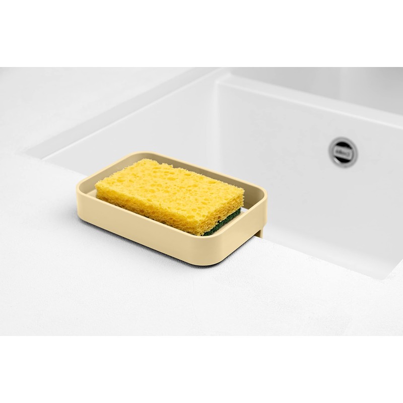 Blim Plus Sponge Holder with Suction Cups, Matte Yellow (Desert)