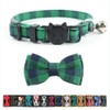 Cat Collar Breakaway with Bell and Bow Tie, Plaid Design