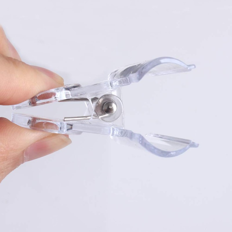 Z ZICOME 30 Pack Plastic Clear Clips Clamps, 1-1/2 Inch