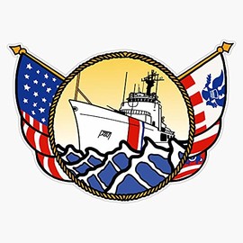 HOF Trading Flags Series - Us Coast Guard 210 Wmec Vinyl Sticker Waterproof Decal Laptop Wall Window Bumper Sticker 5"