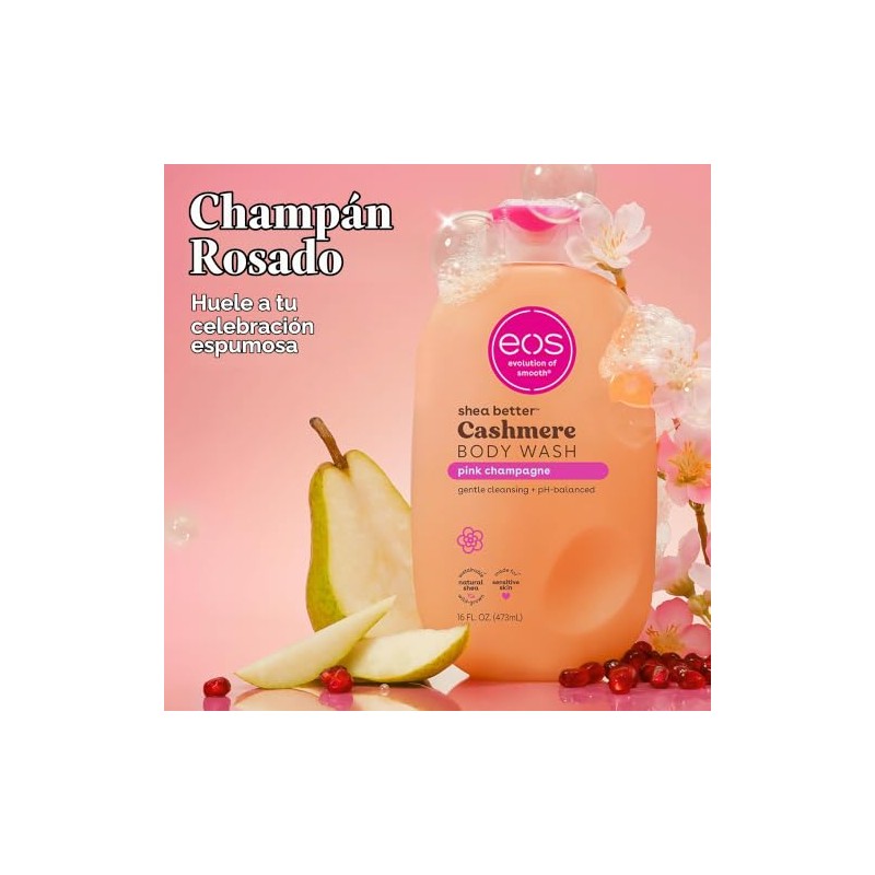 Eos Shea Better Gel Baño Cachemira Champán Rosa Hidratante Nutritivo