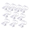 Zerodeko Shower Curtain Clips 10pcs 12x6cm Round Stable Plastic for
