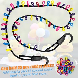 Josuyofo Rubber Duck Display Holder, Paracord Duck Strap with Hooks, Fixed Mount Duck Rope for Dashboard or Rear Window, Fun Interior Off-Road Accessory for Duck Lovers