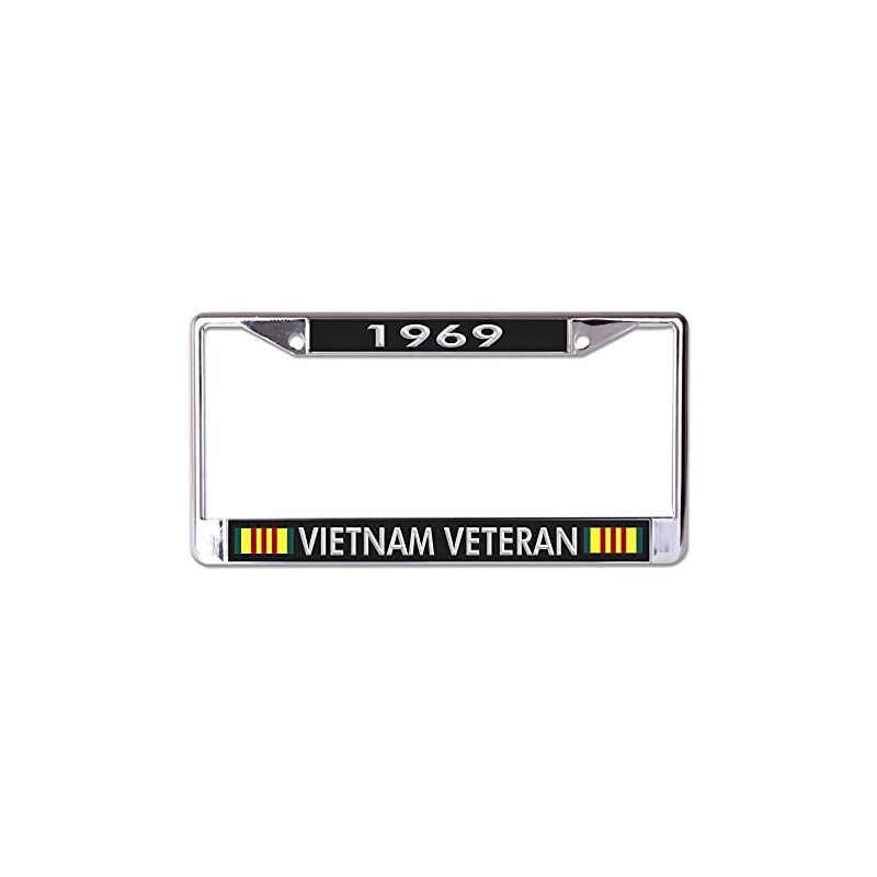 1969 Vietnam Veteran Chrome License Plate Frame