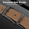SUNYA Leather Belt for Men. 1 1/3" For Mens Dress
