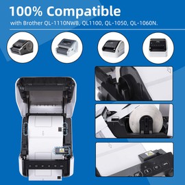 COLORWIING Compatible 4" x 6" Shipping Labels Replacement for Brother DK-1241 102mm x 152mm Die-Cut Large White Address Paper Labels, for Brother QL-1110NWB QL-1100 Label Printer (4 Rolls+1 Frame)