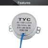 Fielect 1Pc Synchronous Motor AC 110V 2.5-3RPM Turntable Motor CW/CCW