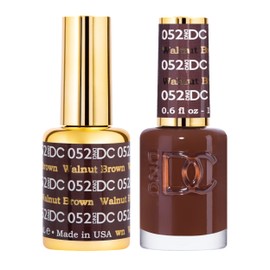 DND Gel Polish Set - 1 each of Brown Gel Polish and Brown Nail Polish, 052 Walnut Brown, 0.5 Fl Oz