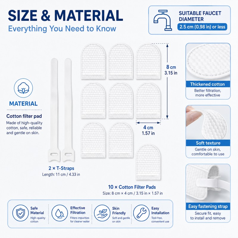 10-Piece Faucet Filter Bags for Kitchen & Bathroom – Thick