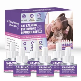 TTLXRL 6 Pack Cat Calming Diffuser Refill Set with Pheromones 48ml Each 180 Days