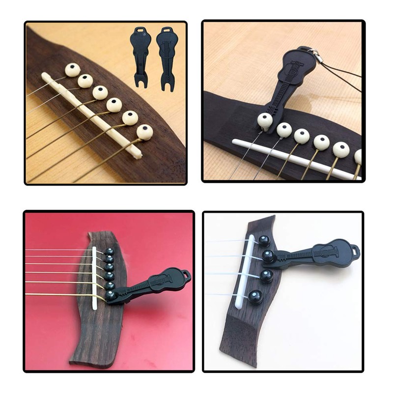Plastic Acoustic Guitar Bridge Pins Pegs-6pcs with 1pc Bridge Pin