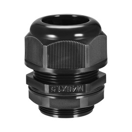 uxcell M40 Cable Gland 4 Holes Waterproof IP68 Nylon Joint Adjustable Locknut for 10-12mm Dia Wire