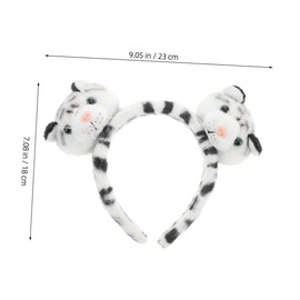 TOVINANNA 2pcs Plush Tiger Ear Headband for Cute Faux Fur Hair Accessory Fit for All Hair Types Unique Tiger Design for Cosplay and Decorative Use