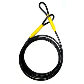 Suspenz Kayak Multi-Purpose Locking Cable, 10 Ft Long Flexible Steel, Vinyl Coated (34-8810)
