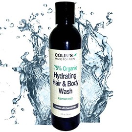 GLIMMER GODDESS Colin's Made for Men Organic, Sulfate-Free Hair and Body Wash, 8 oz