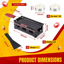 Mini Swiss Raclette Cheese Melter Set for 1-2 People