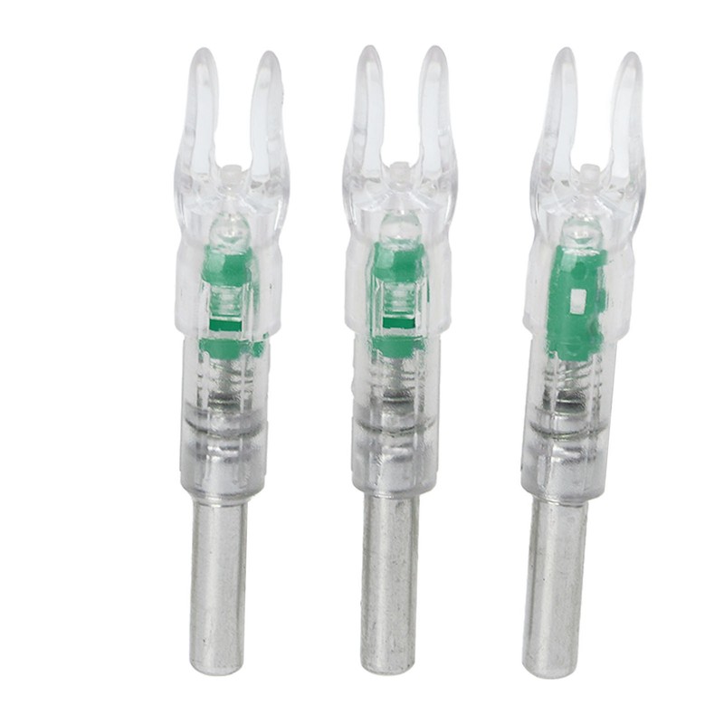 3PCS Archery Lighted Nocks Plastic Automatic with Switch 6.2mm Inner