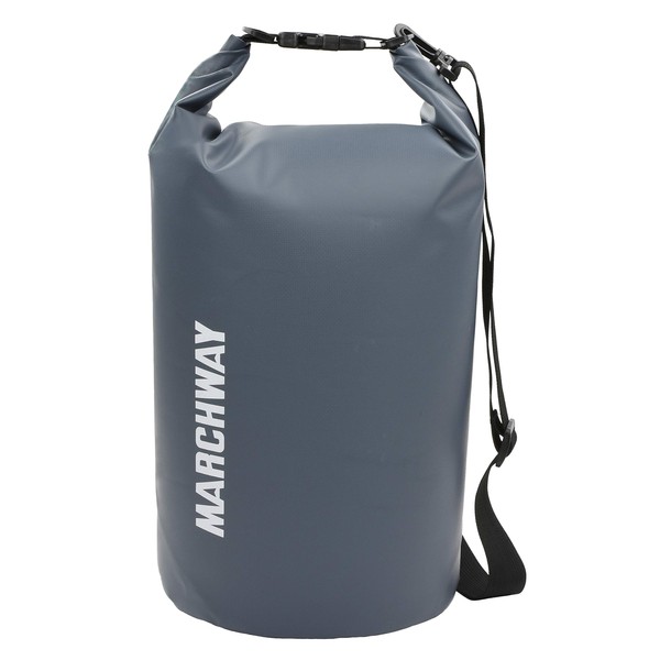 MARCHWAY Floating Waterproof Dry Bag Backpack 5L/10L/20L/30L/40L, Roll Top Sack Pack Keeps Gear Dry for Kayaking, Rafting, Boating, Swimming, Camping, Hiking, Beach, Fishing (Grey, 30L)